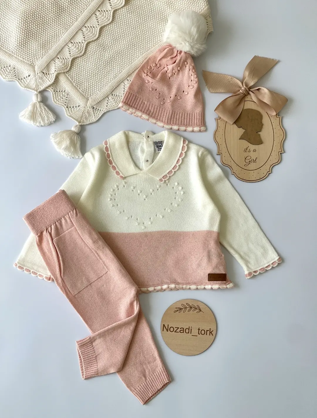 ست بافت دخترانه ترک