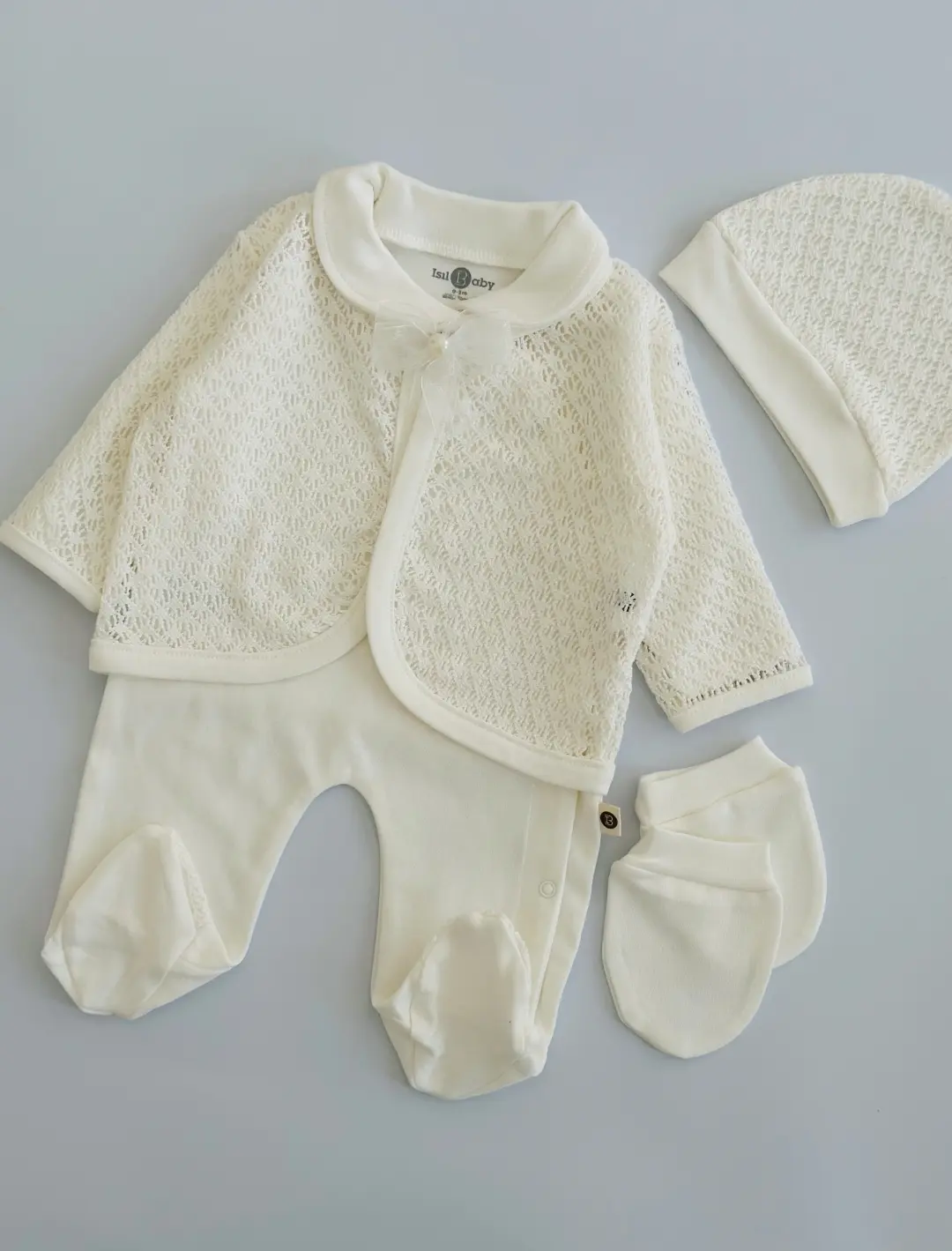 سرهمی دخترانه مجلسی ۴ تیکه برند Isilbaby