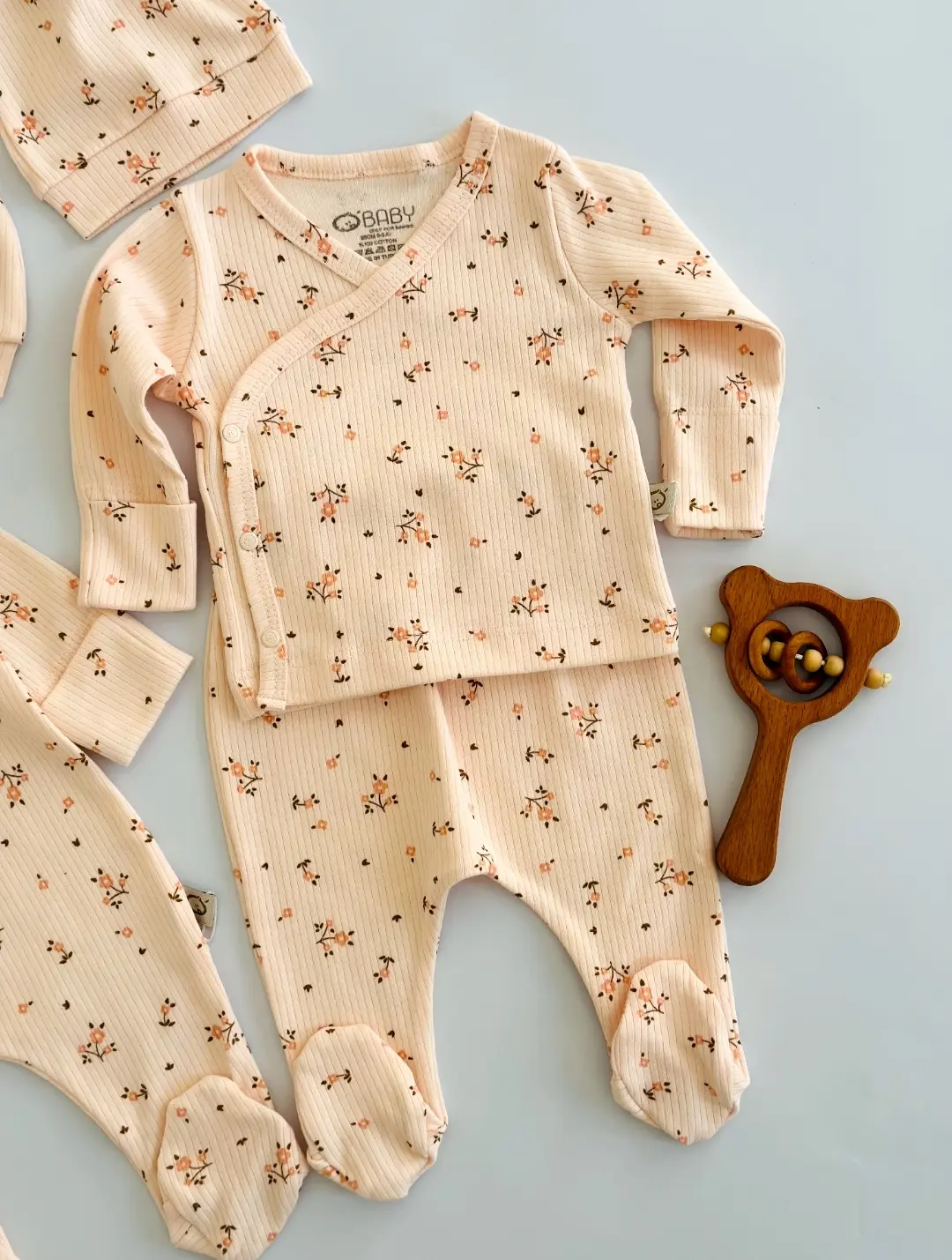 ست سه تیکه ترک دخترانه برند obaby