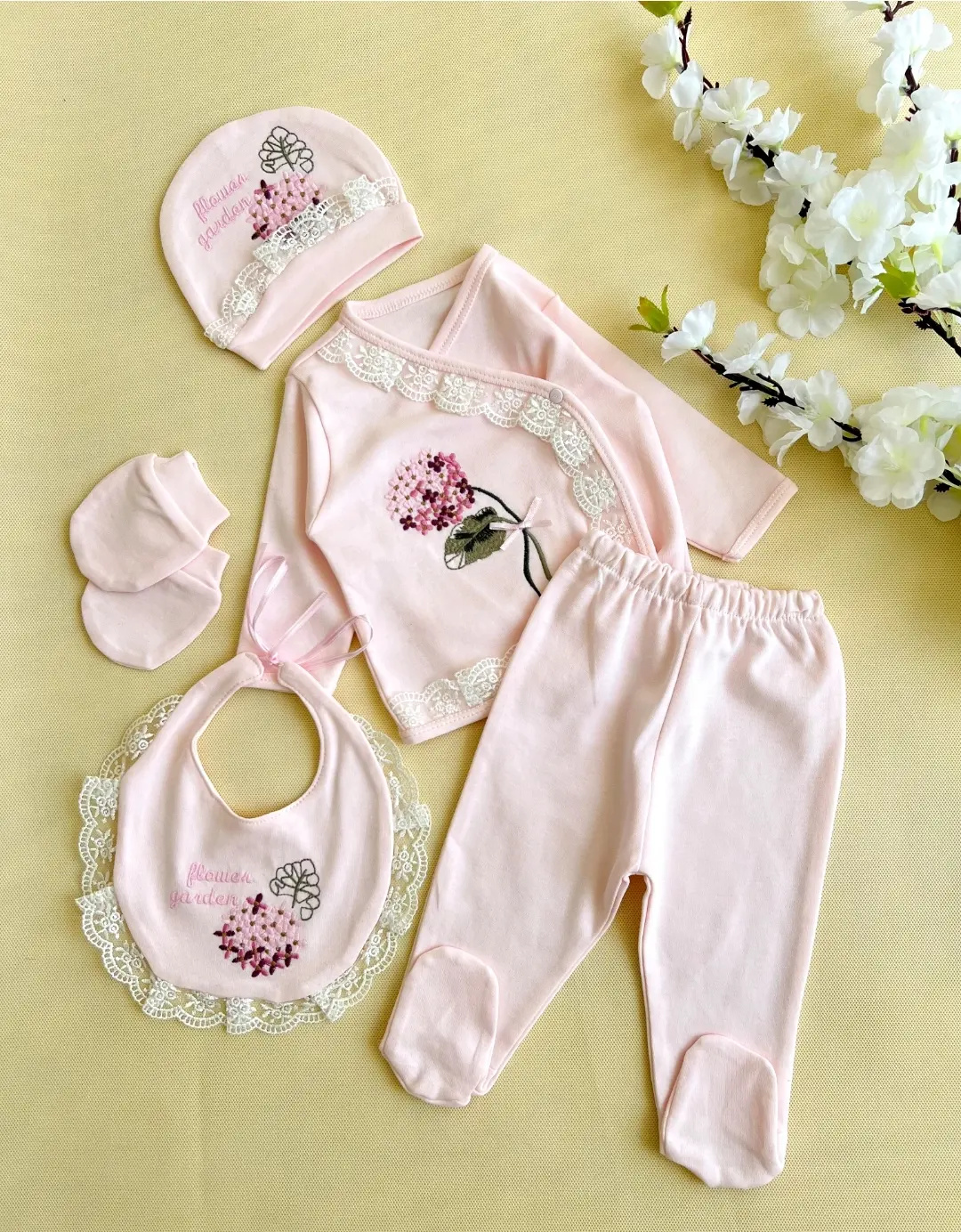 ست پنج تیکه نوزادی دخترانه ترک